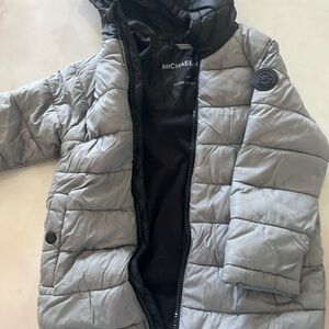 Michael Kors Kids Silver Puffer Coat